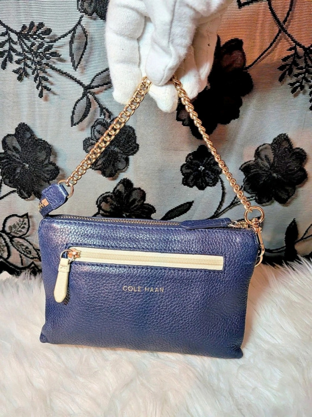 Cole Haan Pebbled Leather Crossbody / Wristlet